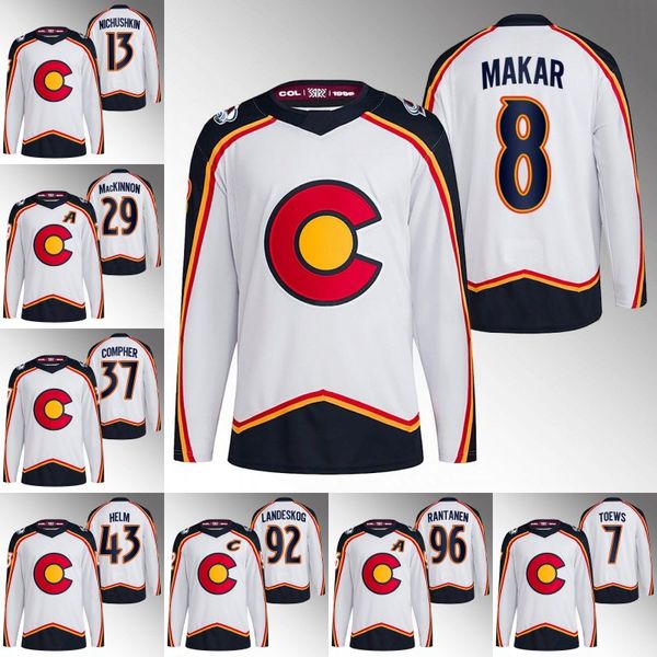 2022-23 reverse retro jersey cale makar valeri nichushkin nathan mackinnon darren helm gabriel landeskog mikko rantanen devon toews erik joh, Black;red
2022-23 reverse retro jersey cale makar valeri nichushkin nathan mackinnon darren helm gabriel landeskog mikko rantanen devon toews erik joh, Black;red