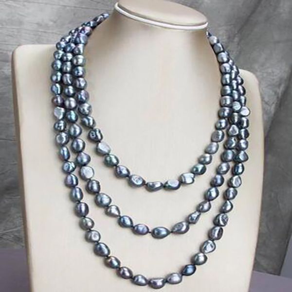 fashion baroque pearl necklace freshwater pearl sweater chain for women jewelry 60", Silver
fashion baroque pearl necklace freshwater pearl sweater chain for women jewelry 60", Silver