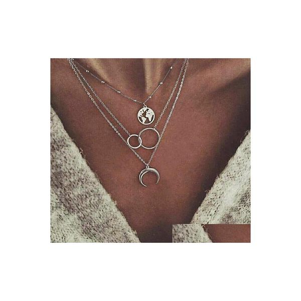 pendant necklaces fashion jewelry mtilayer necklace metal moon map hoop cross pendant drop delivery necklaces pendants dhyr2, Silver
pendant necklaces fashion jewelry mtilayer necklace metal moon map hoop cross pendant drop delivery necklaces pendants dhyr2, Silver