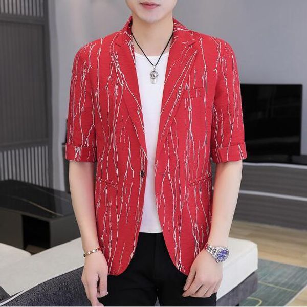 men's suits blazers mens thin casual slim fit suit coat blazer middle-sleeved thin 221201, White;black
men's suits blazers mens thin casual slim fit suit coat blazer middle-sleeved thin 221201, White;black