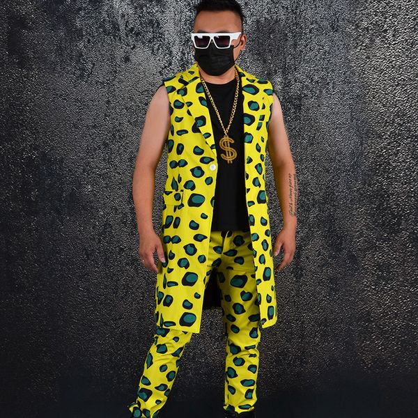 men's suits blazers bar nightclub stage performance outftt men jazz dance costumes yellow leopard vest pants male hip hop clothing stre, White;black
men's suits blazers bar nightclub stage performance outftt men jazz dance costumes yellow leopard vest pants male hip hop clothing stre, White;black