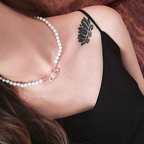 designer pearl necklaces viviai empress saturn 925 pearl necklace chain punk ins, Silver
designer pearl necklaces viviai empress saturn 925 pearl necklace chain punk ins, Silver