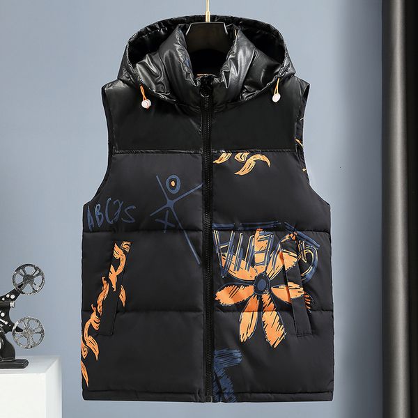 men's vests 3645 black white outerwear hooded vest men autumn winter sleeveless jacket slim warm casual printed down vest waistcoat mal
men's vests 3645 black white outerwear hooded vest men autumn winter sleeveless jacket slim warm casual printed down vest waistcoat mal