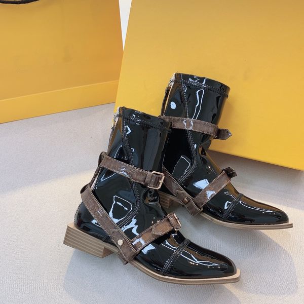 women patent leather genuine ankle boots buckle designers bootie lightweight woman shoes shining lady girls boots shoe, Black
women patent leather genuine ankle boots buckle designers bootie lightweight woman shoes shining lady girls boots shoe, Black