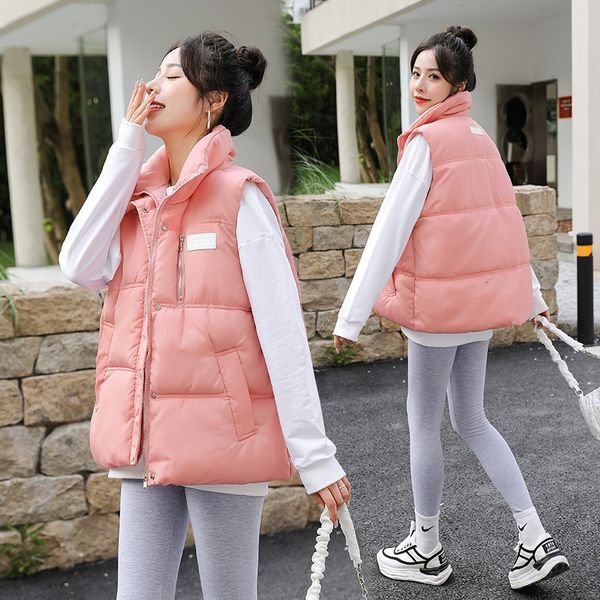 women's vests coats woman winter padded jacket vest sleeveless jacket cropped zip warmth parka cardigan vest korean fashion 221202, Black;white
women's vests coats woman winter padded jacket vest sleeveless jacket cropped zip warmth parka cardigan vest korean fashion 221202, Black;white