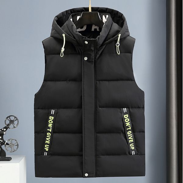 men's vests 3647 black beige hooded vest men autumn winter sleeveless jacket men warm thick casual outerwear waistcoat coat for men m4x, Black;white
men's vests 3647 black beige hooded vest men autumn winter sleeveless jacket men warm thick casual outerwear waistcoat coat for men m4x, Black;white
