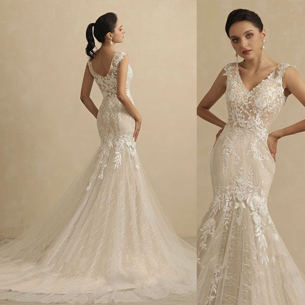 elegant mermaid lace wedding dress 2022 for women bride summer party sleeveless trumpet ivory bridal gown, White
elegant mermaid lace wedding dress 2022 for women bride summer party sleeveless trumpet ivory bridal gown, White
