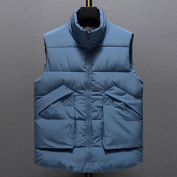 men's vests autumn winter men's vest casual zipper warm stand collar cotton padded sleeveless jackets with big pockets 221202, Black;white
men's vests autumn winter men's vest casual zipper warm stand collar cotton padded sleeveless jackets with big pockets 221202, Black;white