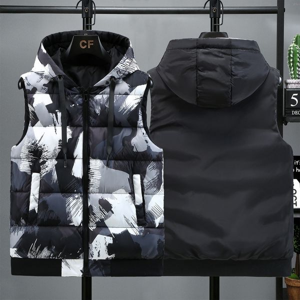 men's vests 3642 autumn winter camouflage vest men with hooded casual vest waistcoat male slim warm sleeveless jacket zipper plus size, Black;white
men's vests 3642 autumn winter camouflage vest men with hooded casual vest waistcoat male slim warm sleeveless jacket zipper plus size, Black;white