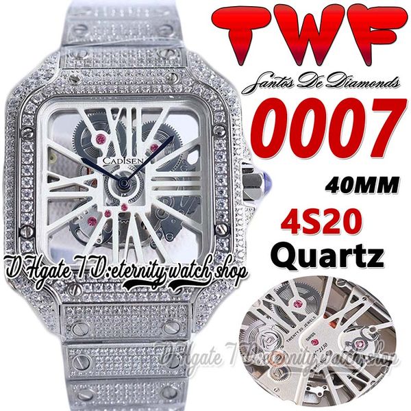 twf tww0007 swiss ronda 4s20 quartz mens watch fully iced out diamonds case white roman skeleton diamond stainless steel bracelet super edit, Slivery;brown
twf tww0007 swiss ronda 4s20 quartz mens watch fully iced out diamonds case white roman skeleton diamond stainless steel bracelet super edit, Slivery;brown