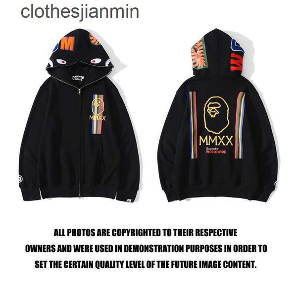popular logo fashion men's hoodie shop wholesale and ret autumn tide ape man mmxx color stripe hoodie men's women's cardigan, Black
popular logo fashion men's hoodie shop wholesale and ret autumn tide ape man mmxx color stripe hoodie men's women's cardigan, Black