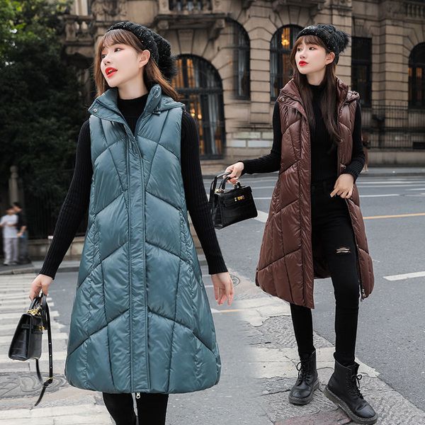 women's vests autumn winter women's down cotton vest korean casual medium long jacket thickened sleeveless solid color waistcoat f, Black;white
women's vests autumn winter women's down cotton vest korean casual medium long jacket thickened sleeveless solid color waistcoat f, Black;white