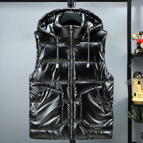 men's vests autumn winter men's vest casual thick warm sleeveless jackets men hooded solid color zipper sleeveless downjacket with, Black;white
men's vests autumn winter men's vest casual thick warm sleeveless jackets men hooded solid color zipper sleeveless downjacket with, Black;white