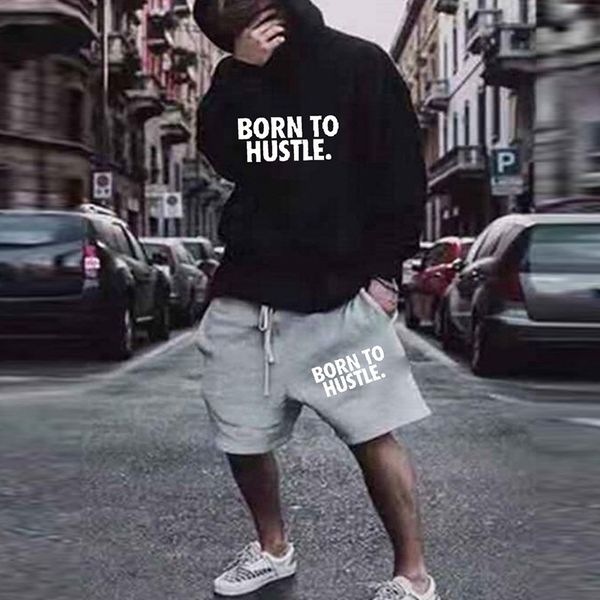 men's tracksuits casual long sleeve pullover hoodie and drawstring shorts set men fall fashion alphabet print activewear loose 2 piece, Gray
men's tracksuits casual long sleeve pullover hoodie and drawstring shorts set men fall fashion alphabet print activewear loose 2 piece, Gray