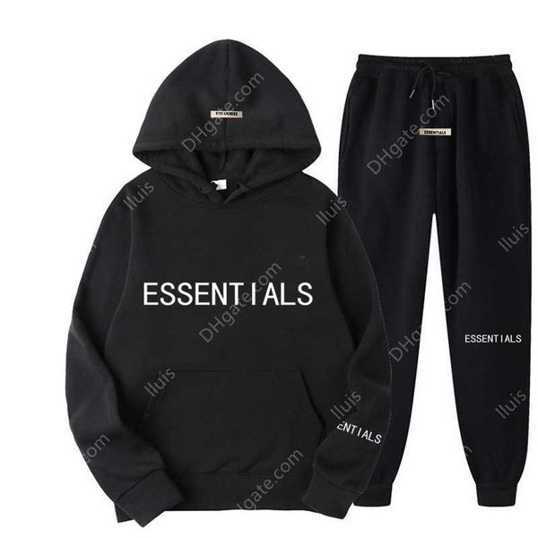 essentials autumn winter men's women's hooded set reflective letter print jogging sweatshirt street couple apparel, Black
essentials autumn winter men's women's hooded set reflective letter print jogging sweatshirt street couple apparel, Black