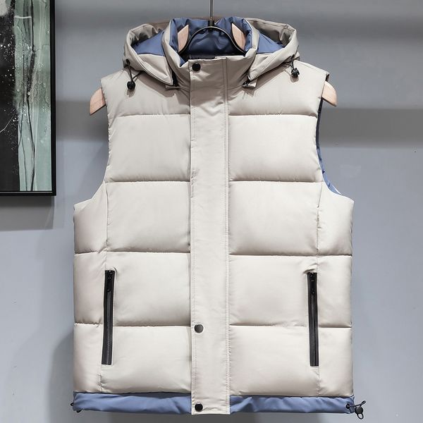 men's vests winter thick vests men brand casual hooded thick cotton padded sleeveless coat men plus size waistcoat 221202, Black;white
men's vests winter thick vests men brand casual hooded thick cotton padded sleeveless coat men plus size waistcoat 221202, Black;white