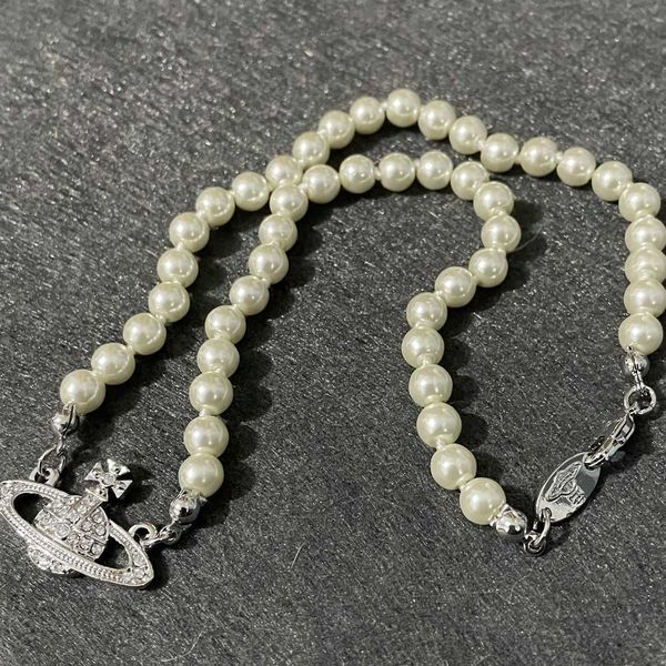 designer pearl necklaces viviai western empress pearl necklace female na vintage earth pins chain, Silver
designer pearl necklaces viviai western empress pearl necklace female na vintage earth pins chain, Silver