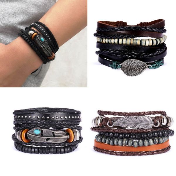 beaded bracelets for men fashion jewelry layered black color bead feather vintage boyfriend birthday gift
beaded bracelets for men fashion jewelry layered black color bead feather vintage boyfriend birthday gift
