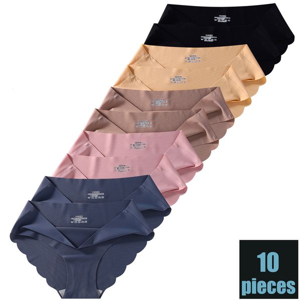 women's panties 10pcs panties elasticity wave ice silk low waist underpant hollow out briefs seamless women underwear lingerie 221202, Black;pink
women's panties 10pcs panties elasticity wave ice silk low waist underpant hollow out briefs seamless women underwear lingerie 221202, Black;pink