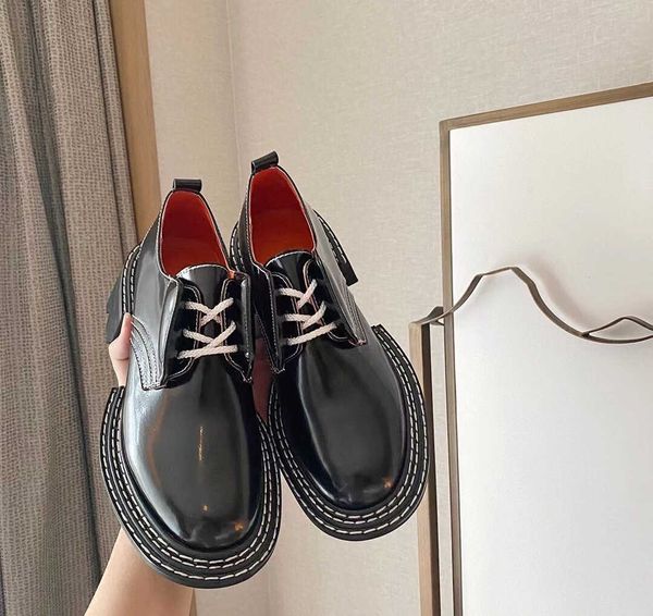 shoes small number of untitlab thick soled sponge square toe derby high english leather women's sweet cool luck shoes, Black
shoes small number of untitlab thick soled sponge square toe derby high english leather women's sweet cool luck shoes, Black