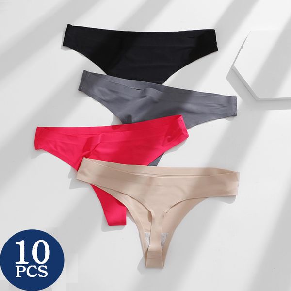 women's panties 10pcsset gstring thong panties women's thongs silk women's underwear panties female tanga pantys woman linger, Black;pink
women's panties 10pcsset gstring thong panties women's thongs silk women's underwear panties female tanga pantys woman linger, Black;pink
