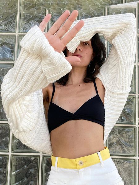 women's knits tees tossy white women sweater shrugs cropped full lantern sleeve knitwear pullover summer high street outwear spring 221
women's knits tees tossy white women sweater shrugs cropped full lantern sleeve knitwear pullover summer high street outwear spring 221
