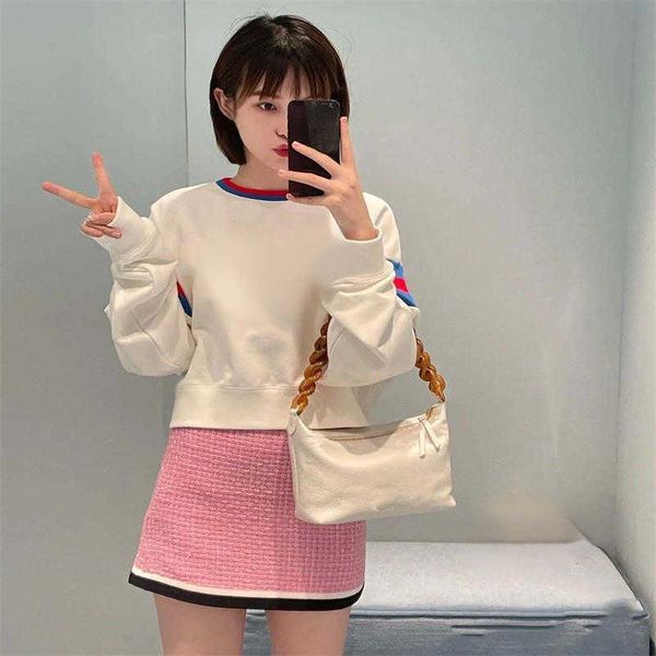 women's hoodies sweatshirts college style letter print panel color contrast stripe sweater women, Black
women's hoodies sweatshirts college style letter print panel color contrast stripe sweater women, Black
