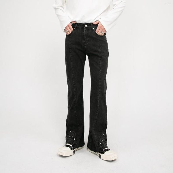 men's jeans men vintage slim fit denim boot cut pant man korean streetwear vibe style fashion hipster trousers, Blue
men's jeans men vintage slim fit denim boot cut pant man korean streetwear vibe style fashion hipster trousers, Blue