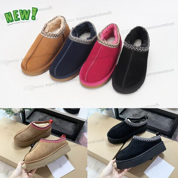 Image of Australia Ankle Snow Boot Women men Classic Brand Boots Botkle Winter Slippers Black Maroon Dark Blue Rose Red Tasman Shoes Taille uggity