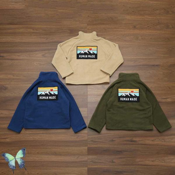 men's jackets human made embroidered logo fleece jacket jacket for men women t221202, Black;brown
men's jackets human made embroidered logo fleece jacket jacket for men women t221202, Black;brown