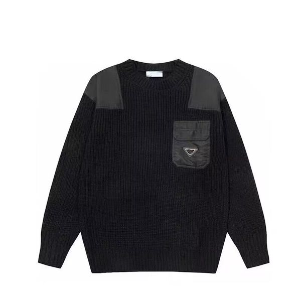 2022fw men's knitwear sweater autumn winter turtleneck warm thickened men's and women's pullovers traingle, White;black
2022fw men's knitwear sweater autumn winter turtleneck warm thickened men's and women's pullovers traingle, White;black