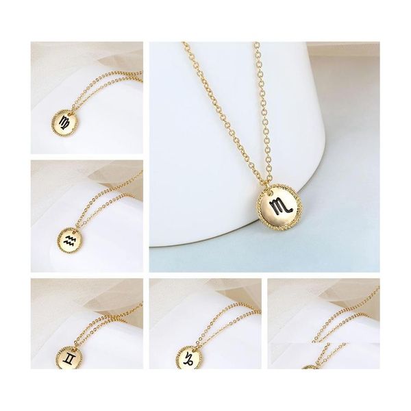 pendant necklaces 12 constellation necklace fashion zodiac sign coin statement pendant women jewelry twee horoscope clavicle chain d dh0d7, Silver
pendant necklaces 12 constellation necklace fashion zodiac sign coin statement pendant women jewelry twee horoscope clavicle chain d dh0d7, Silver