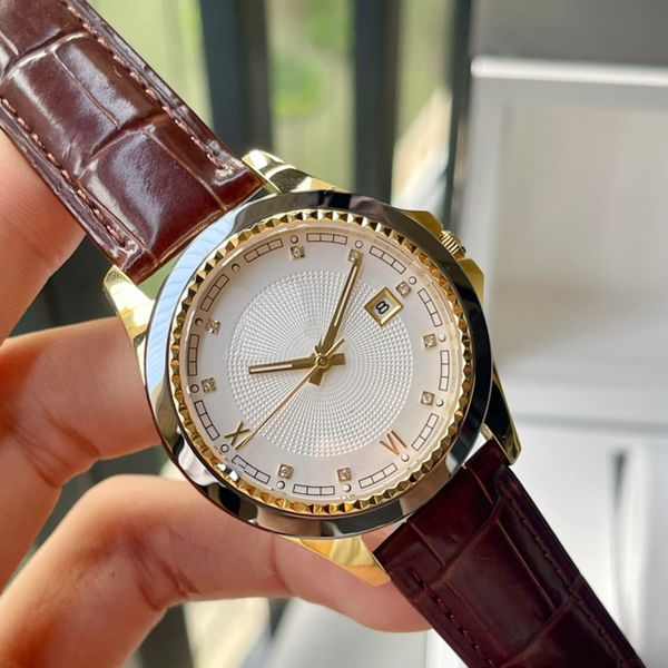 watch mens watches 40mm automatic mechanical watch fashion wristwatches leather strap montre de luxe business design luminous wristwatch, Slivery;brown
watch mens watches 40mm automatic mechanical watch fashion wristwatches leather strap montre de luxe business design luminous wristwatch, Slivery;brown
