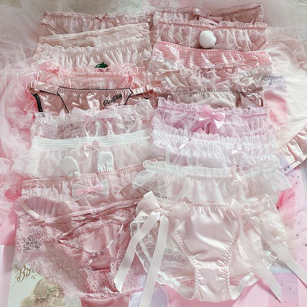 women's panties japanesestyle soft girl thin transparent pink lolita loli lace cute underwear fat 221202, Black;pink
women's panties japanesestyle soft girl thin transparent pink lolita loli lace cute underwear fat 221202, Black;pink
