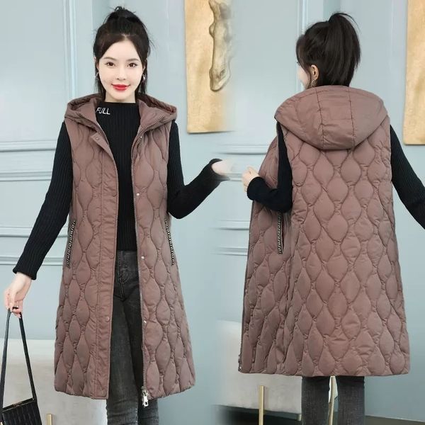 women's vests winter long vest women's solid hooded pockets zipper padded ladies casual sleeveless jacket warm quilted waistcoat f, Black;white
women's vests winter long vest women's solid hooded pockets zipper padded ladies casual sleeveless jacket warm quilted waistcoat f, Black;white
