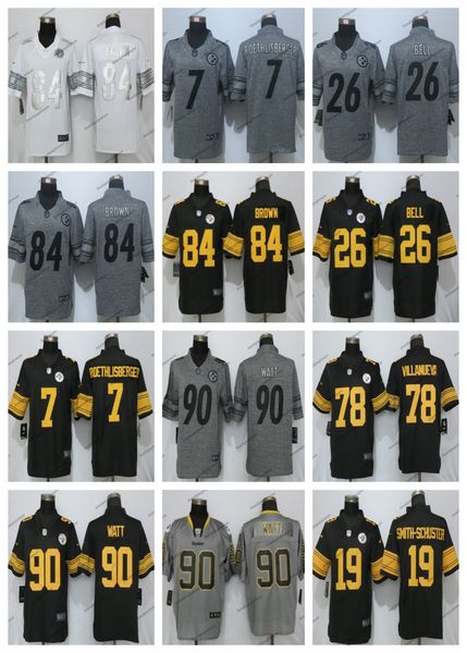 pittsburgh''steelers''men jersey women youth 84 antonio brown 90 t.j. watt 19 juju smith-schuster 26 leveon bell 7 roeth, Black;red 
pittsburgh''steelers''men jersey women youth 84 antonio brown 90 t.j. watt 19 juju smith-schuster 26 leveon bell 7 roeth, Black;red