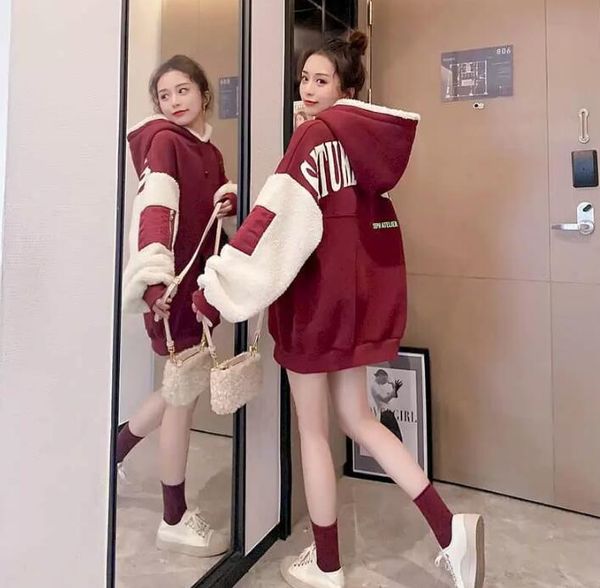 2023 women's hoodies & sweatshirts autumn and winter hooded sweater women plus velvet thick korean loose printing stitching long-sleeve, Black
2023 women's hoodies & sweatshirts autumn and winter hooded sweater women plus velvet thick korean loose printing stitching long-sleeve, Black
