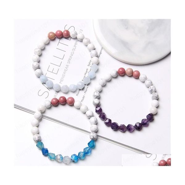 beaded women original natural pink rhodochrosite white howlite purple amethysts aquamarin quartz crystal gem stone bead bracelet dro dhi6o, Black
beaded women original natural pink rhodochrosite white howlite purple amethysts aquamarin quartz crystal gem stone bead bracelet dro dhi6o, Black