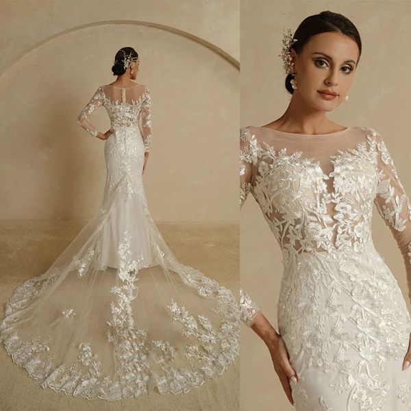 long sleeve mermaid lace wedding dress 2022 boat neck vintage boho bride court train bridal party gown new, White
long sleeve mermaid lace wedding dress 2022 boat neck vintage boho bride court train bridal party gown new, White