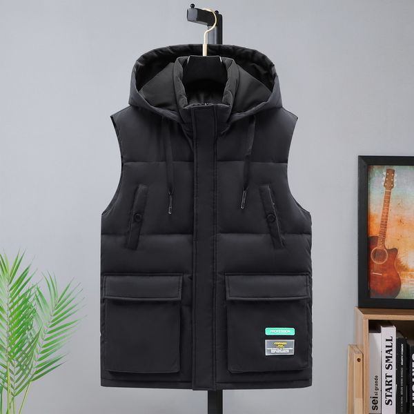 men's vests autumn winter vest men casual hooded windbreakers thick warm waistcoat multipockets mens vest gilet homme large size l5xl 2, Black;white
men's vests autumn winter vest men casual hooded windbreakers thick warm waistcoat multipockets mens vest gilet homme large size l5xl 2, Black;white