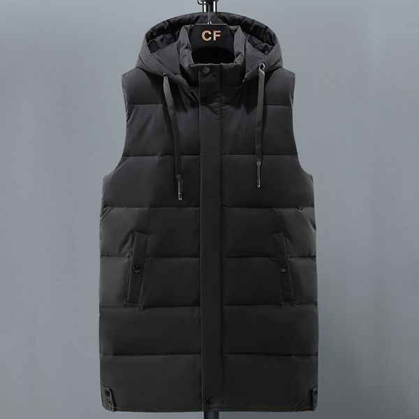 men's vests winter black sleeveless jacket men casual warm thick long vests hooded zipper cotton padded men waistcoat 221202, Black;white
men's vests winter black sleeveless jacket men casual warm thick long vests hooded zipper cotton padded men waistcoat 221202, Black;white