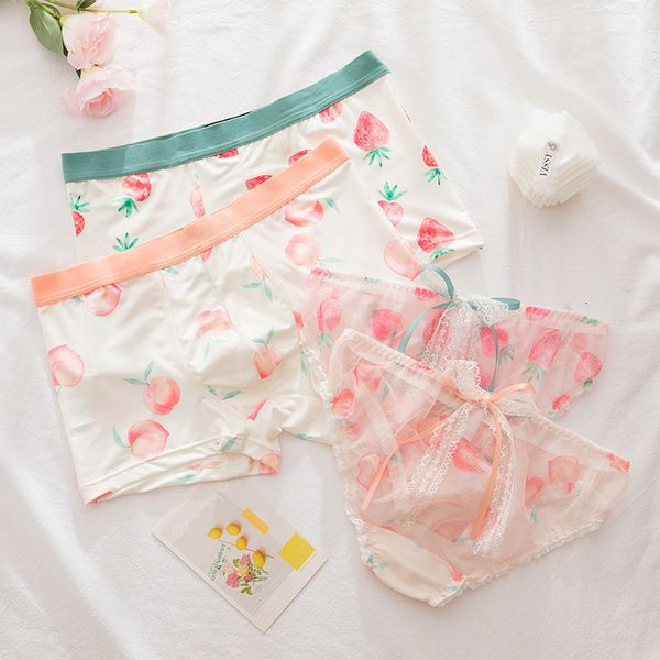 women's panties couple underwear set mesh fruit print women panties men boxer shorts cute ladies briefs panty set breathable underpants, Black;pink
women's panties couple underwear set mesh fruit print women panties men boxer shorts cute ladies briefs panty set breathable underpants, Black;pink