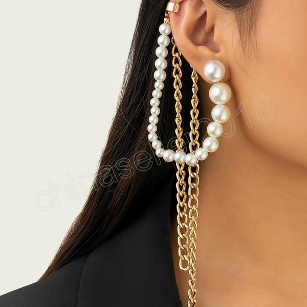 elegant imitation pearl long tassel clip earrings for women wed bridal vintage ear cuff piercing jewelry accessories, Silver
elegant imitation pearl long tassel clip earrings for women wed bridal vintage ear cuff piercing jewelry accessories, Silver