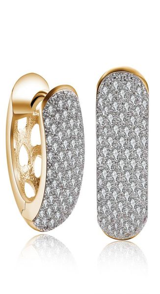 luxury designed earring single row romantic champagne gold mosaic zircon cliponscrew back earring accessories birthday prom gift9230151, Silver
