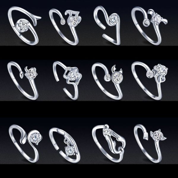 12 zodiac ring open adjustable cz rings virgo leo libra couple finger rings constell for women fine fashion jewelry, Golden;silver
12 zodiac ring open adjustable cz rings virgo leo libra couple finger rings constell for women fine fashion jewelry, Golden;silver