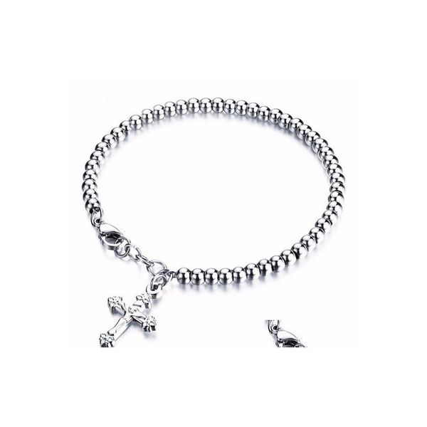 beaded womans cross pendant bracelets beaded stainless steel bangles fashion girls gift jewelry drop delivery dhgvf, Black
beaded womans cross pendant bracelets beaded stainless steel bangles fashion girls gift jewelry drop delivery dhgvf, Black