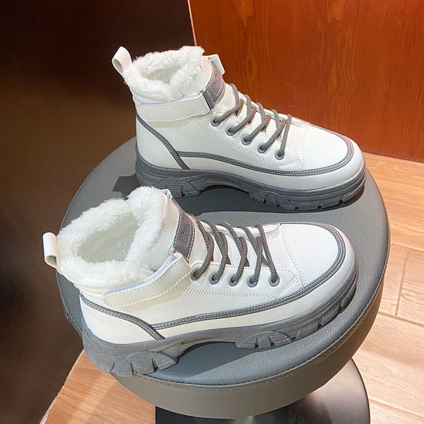 snow boots women's british style plush thickened soles autumn and winter 2022 new style net red fashionable round head short tube women, Black
snow boots women's british style plush thickened soles autumn and winter 2022 new style net red fashionable round head short tube women, Black