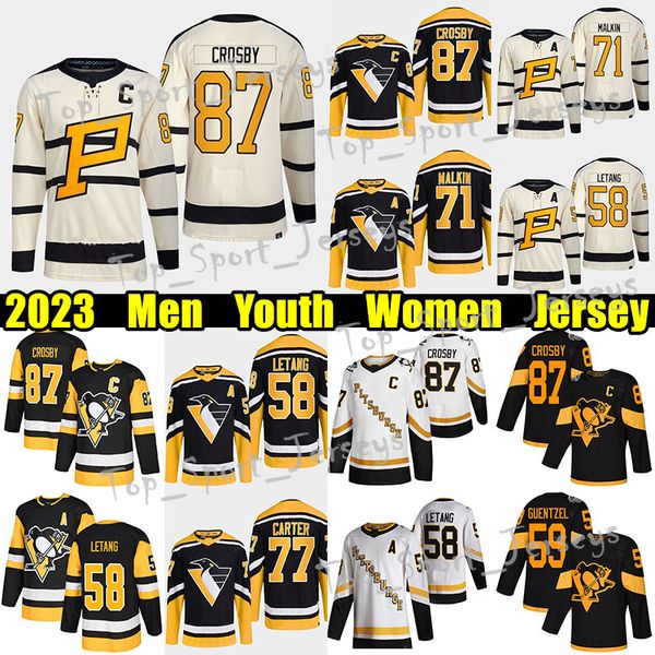 2023 winter classic hockey #58 kris letang reverse retro jersey #71 evgeni malkin penguins#77 jeff carter bryan rust mario lemieux hornqvist, Black;red
2023 winter classic hockey #58 kris letang reverse retro jersey #71 evgeni malkin penguins#77 jeff carter bryan rust mario lemieux hornqvist, Black;red