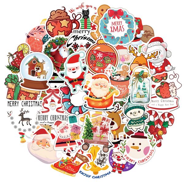 50pcs cartoon christmas vinyl stickers book lapguitar motorcycle luggage skateboard diy decorative decal
50pcs cartoon christmas vinyl stickers book lapguitar motorcycle luggage skateboard diy decorative decal