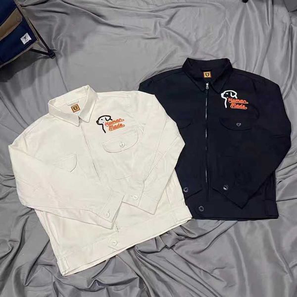 men's jackets human made 2023 new puppy embroidered jackets men women casual zip work jacket coats t221202, Black;brown
men's jackets human made 2023 new puppy embroidered jackets men women casual zip work jacket coats t221202, Black;brown